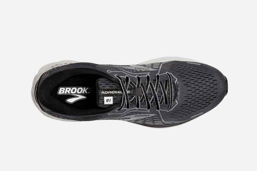 Brooks Adrenaline GTS 21 Road Running Shoes - Mens - Black/Grey - AY9428573